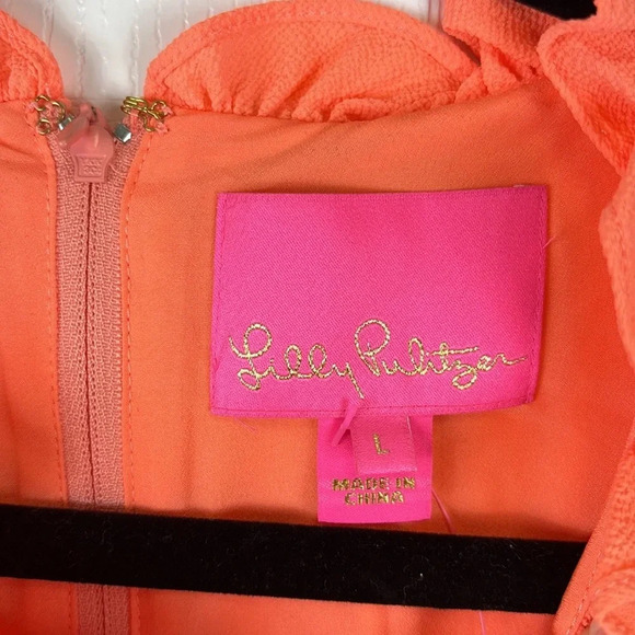 NWT Lilly Pulitzer tangelo Jazzy dress sz lg - Picture 5 of 9